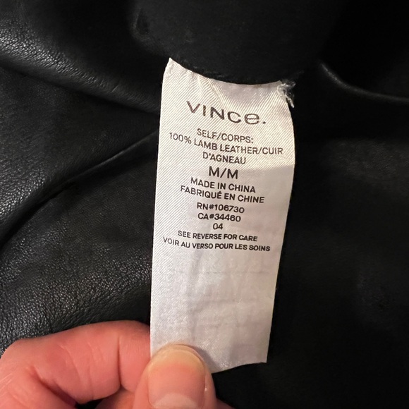 EUC Vince Leather Zip Leggings | Black | Size Medium - Picture 10 of 16